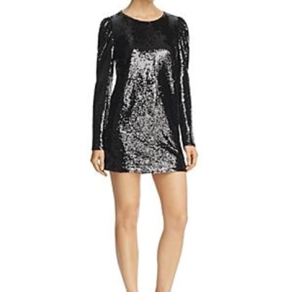 Sequined cut out mini dress -Aqua